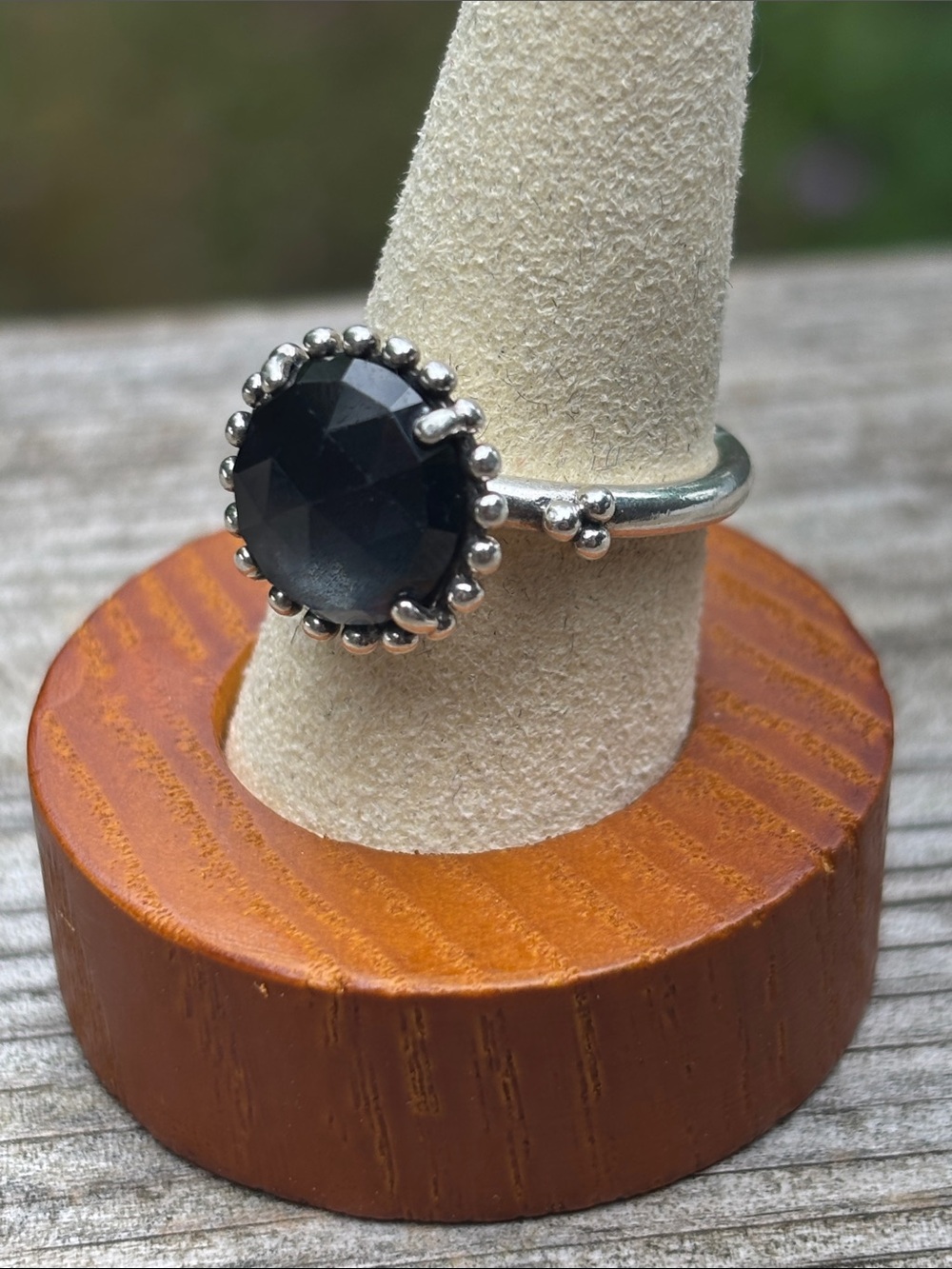 Pandora Sterling Silver Blue Stone Halo Ring